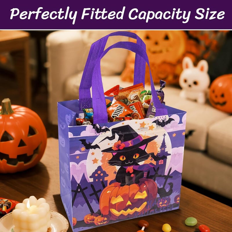 Muswarm 6pc Gift Bags Halloween,Trick or Treat Bags Non-woven, Reusable Gift Wrapping, Halloween Party Supplie(halloween) - Image 4
